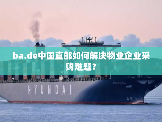 ba.de中国直邮如何解决物业企业采购难题? ba.de中国直邮如何解决物业企业采购难题?