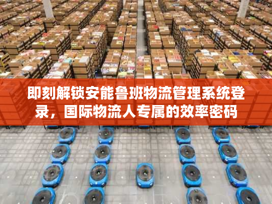 即刻解锁安能鲁班物流管理系统登录，国际物流人专属的效率密码