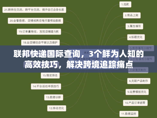 联邦快递国际查询，3个鲜为人知的高效技巧，解决跨境追踪痛点