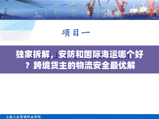 独家拆解，安防和国际海运哪个好？跨境货主的物流安全最优解