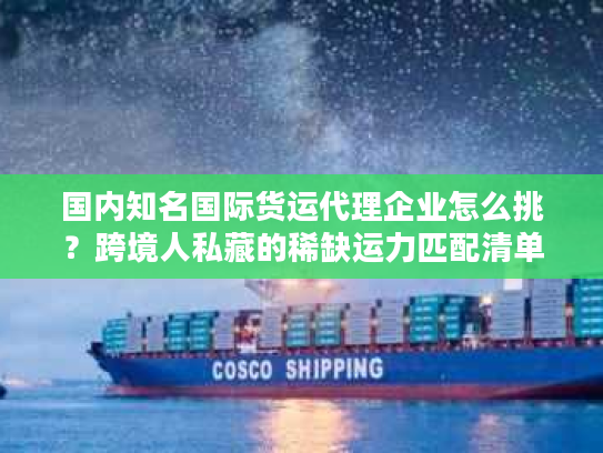 国内知名国际货运代理企业怎么挑?跨境人私藏的稀缺运力匹配清单 国内知名国际货运代理企业怎么挑?跨境人私藏的稀缺运力匹配清单