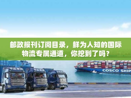 邮政报刊订阅目录，鲜为人知的国际物流专属通道，你挖到了吗？