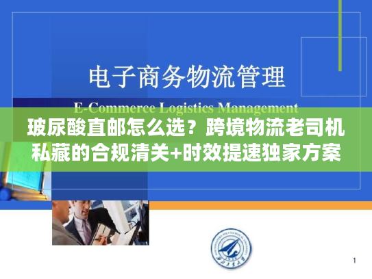 玻尿酸直邮怎么选?跨境物流老司机私藏的合规清关+时效提速独家方案 玻尿酸直邮怎么选?跨境物流老司机私藏的合规清关+时效提速独家方案