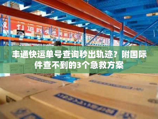 丰通快运单号查询秒出轨迹？附国际件查不到的3个急救方案