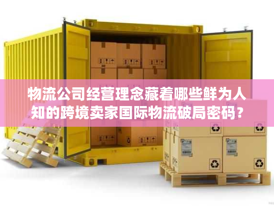 物流公司经营理念藏着哪些鲜为人知的跨境卖家国际物流破局密码？