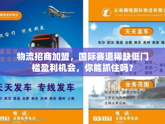 物流招商加盟，国际赛道稀缺低门槛盈利机会，你能抓住吗？