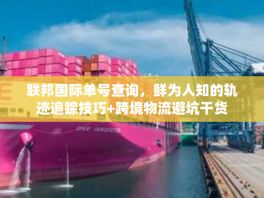 联邦国际单号查询,鲜为人知的轨迹追踪技巧+跨境物流避坑干货 联邦国际单号查询,鲜为人知的轨迹追踪技巧+跨境物流避坑干货