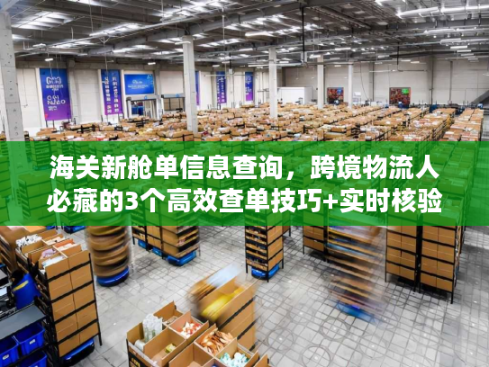海关新舱单信息查询，跨境物流人必藏的3个高效查单技巧+实时核验妙招