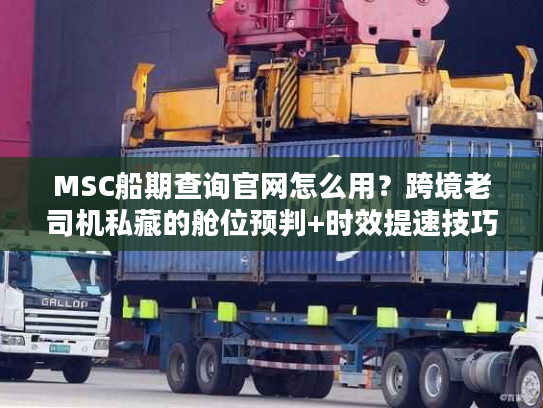 MSC船期查询官网怎么用？跨境老司机私藏的舱位预判+时效提速技巧
