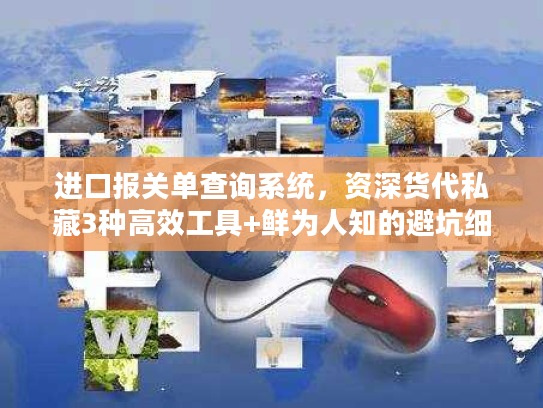 进口报关单查询系统,资深货代私藏3种高效工具+鲜为人知的避坑细节 进口报关单查询系统,资深货代私藏3种高效工具+鲜为人知的避坑细节