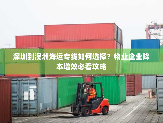 深圳到澳洲海运专线如何选择?物业企业降本增效必看攻略 深圳到澳洲海运专线如何选择?物业企业降本增效必看攻略