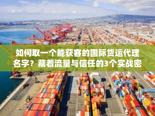 如何取一个能获客的国际货运代理名字?藏着流量与信任的3个实战密码 如何取一个能获客的国际货运代理名字?藏着流量与信任的3个实战密码