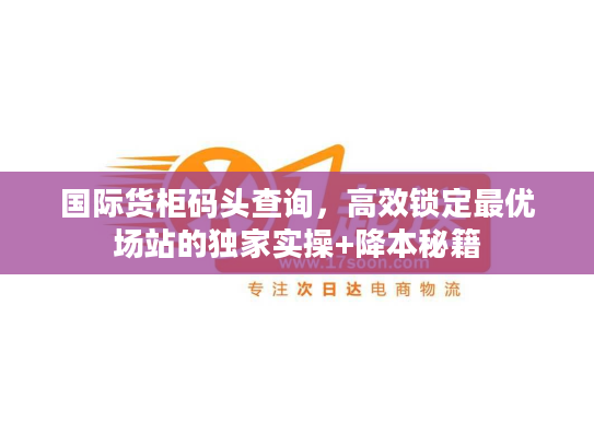 国际货柜码头查询，高效锁定最优场站的独家实操+降本秘籍