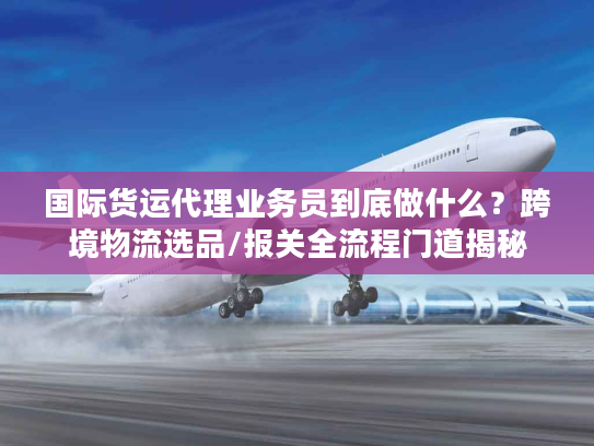 国际货运代理业务员到底做什么？跨境物流选品/报关全流程门道揭秘