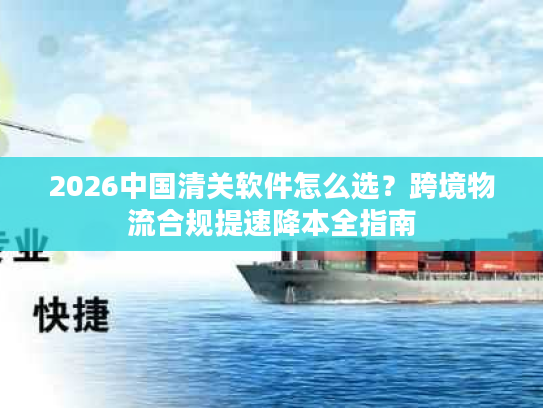 2026中国清关软件怎么选？跨境物流合规提速降本全指南