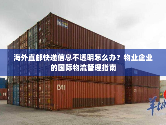 海外直邮快递信息不透明怎么办?物业企业的国际物流管理指南 海外直邮快递信息不透明怎么办?物业企业的国际物流管理指南