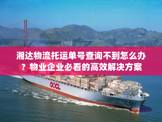 湘达物流托运单号查询不到怎么办?物业企业必看的高效解决方案 湘达物流托运单号查询不到怎么办?物业企业必看的高效解决方案