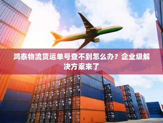 鸿泰物流货运单号查不到怎么办？企业级解决方案来了