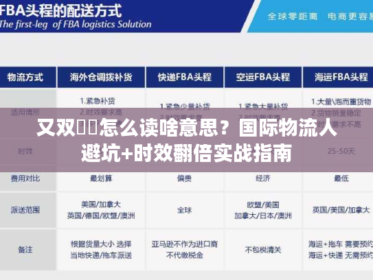 又双叒叕怎么读啥意思？国际物流人避坑+时效翻倍实战指南