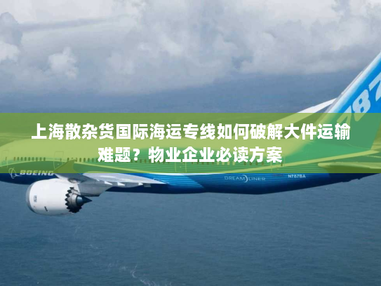 上海散杂货国际海运专线如何破解大件运输难题?物业企业必读方案 上海散杂货国际海运专线如何破解大件运输难题?物业企业必读方案