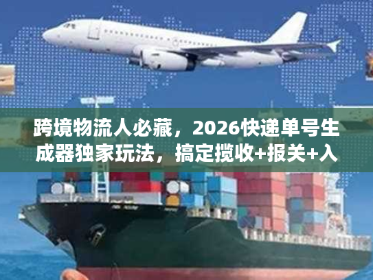 跨境物流人必藏，2026快递单号生成器独家玩法，搞定揽收+报关+入仓全流程