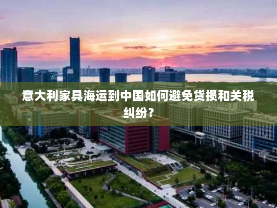 意大利家具海运到中国如何避免货损和关税纠纷？