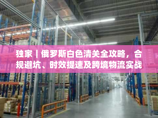 独家｜俄罗斯白色清关全攻略，合规避坑、时效提速及跨境物流实战拆解