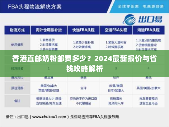 香港直邮奶粉邮费多少?2024最新报价与省钱攻略解析 香港直邮奶粉邮费多少?2024最新报价与省钱攻略解析