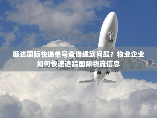 顺达国际快递单号查询遇到问题?物业企业如何快速追踪国际物流信息 顺达国际快递单号查询遇到问题?物业企业如何快速追踪国际物流信息