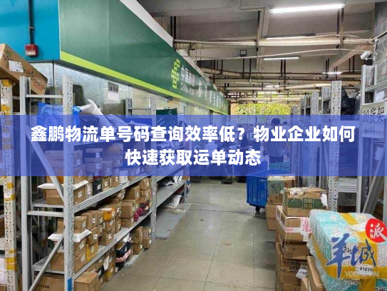 鑫鹏物流单号码查询效率低?物业企业如何快速获取运单动态 鑫鹏物流单号码查询效率低?物业企业如何快速获取运单动态