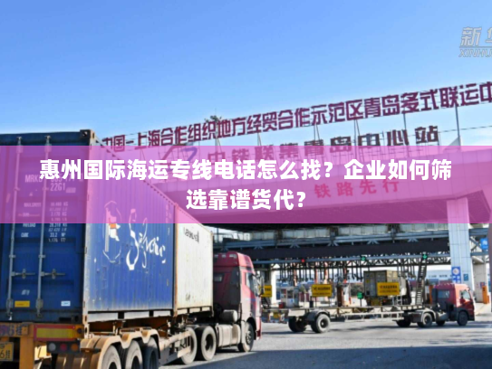 惠州国际海运专线电话怎么找?企业如何筛选靠谱货代? 惠州国际海运专线电话怎么找?企业如何筛选靠谱货代?