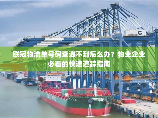 联冠物流单号码查询不到怎么办？物业企业必看的快速追踪指南