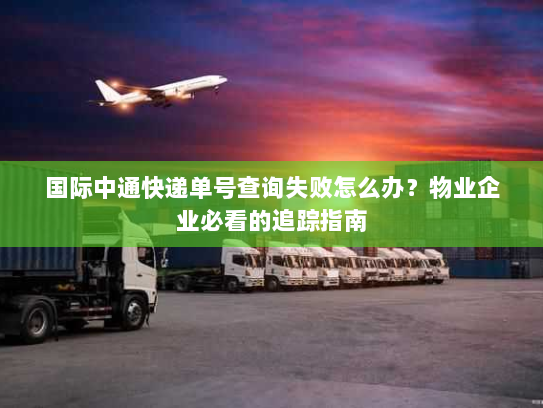 国际中通快递单号查询失败怎么办?物业企业必看的追踪指南 国际中通快递单号查询失败怎么办?物业企业必看的追踪指南