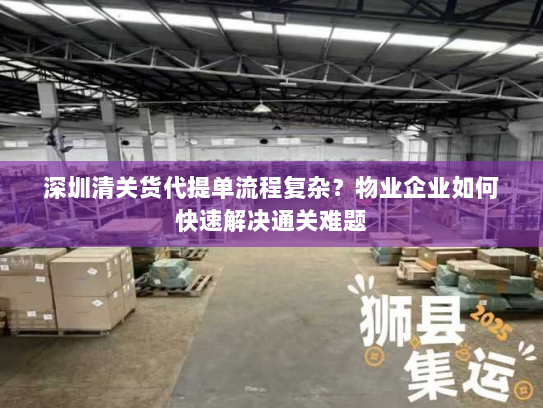 深圳清关货代提单流程复杂？物业企业如何快速解决通关难题