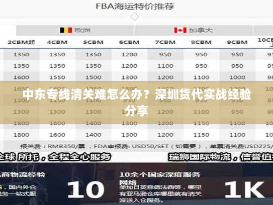 中东专线清关难怎么办?深圳货代实战经验分享 中东专线清关难怎么办?深圳货代实战经验分享