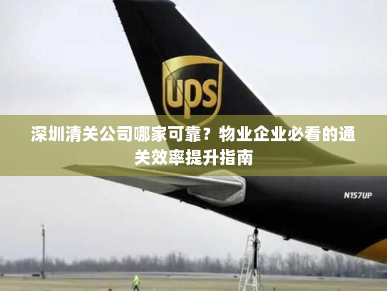 深圳清关公司哪家可靠?物业企业必看的通关效率提升指南 深圳清关公司哪家可靠?物业企业必看的通关效率提升指南