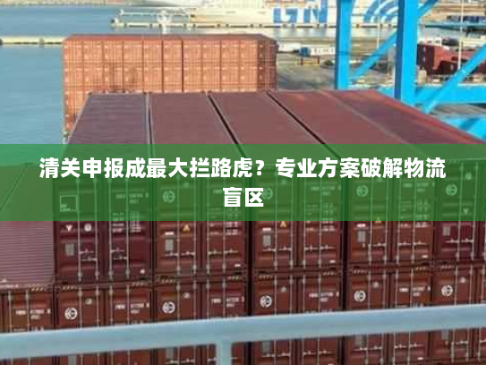 清关申报成最大拦路虎?专业方案破解物流盲区 清关申报成最大拦路虎?专业方案破解物流盲区