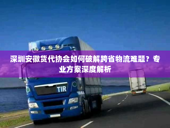 深圳安徽货代协会如何破解跨省物流难题?专业方案深度解析 深圳安徽货代协会如何破解跨省物流难题?专业方案深度解析