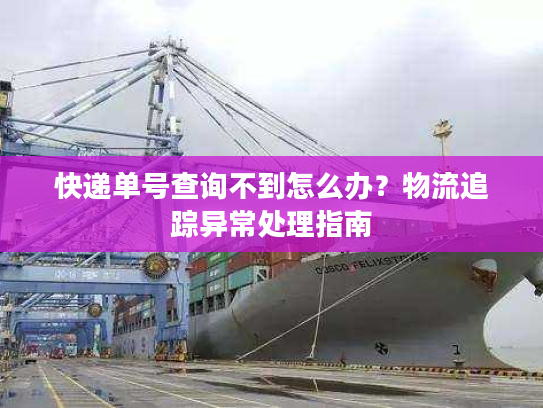 快递单号查询不到怎么办?物流追踪异常处理指南 快递单号查询不到怎么办?物流追踪异常处理指南
