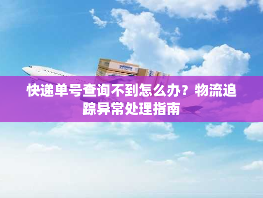 快递单号查询不到怎么办？物流追踪异常处理指南