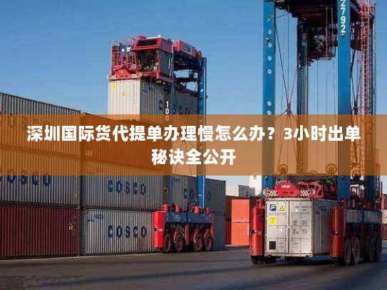 深圳国际货代提单办理慢怎么办?3小时出单秘诀全公开 深圳国际货代提单办理慢怎么办?3小时出单秘诀全公开