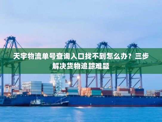 天宇物流单号查询入口找不到怎么办?三步解决货物追踪难题 天宇物流单号查询入口找不到怎么办?三步解决货物追踪难题