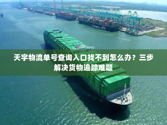 天宇物流单号查询入口找不到怎么办?三步解决货物追踪难题 天宇物流单号查询入口找不到怎么办?三步解决货物追踪难题