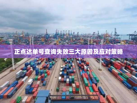 正点达单号查询失败三大原因及应对策略 正点达单号查询失败三大原因及应对策略