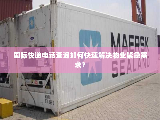 国际快递电话查询如何快速解决物业紧急需求？