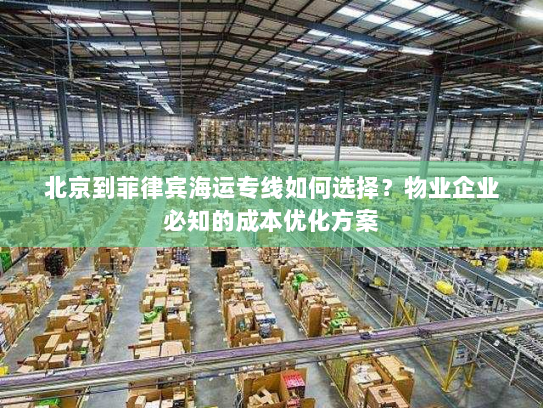 北京到菲律宾海运专线如何选择？物业企业必知的成本优化方案