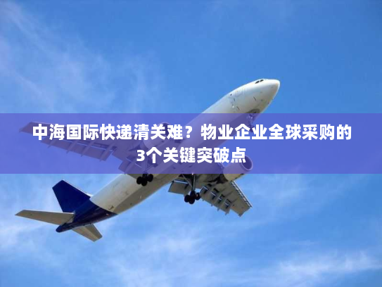 中海国际快递清关难?物业企业全球采购的3个关键突破点 中海国际快递清关难?物业企业全球采购的3个关键突破点