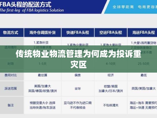 传统物业物流管理为何成为投诉重灾区