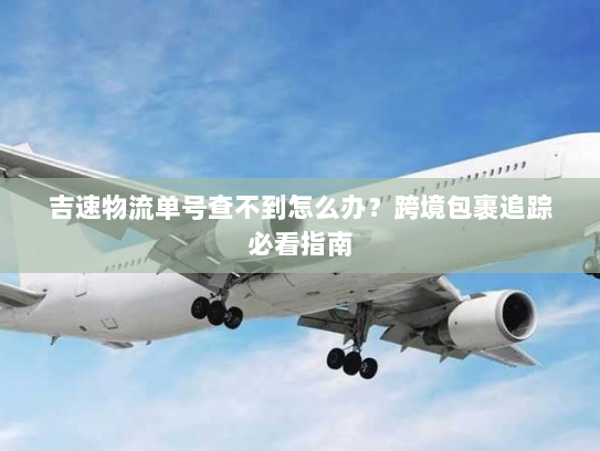 吉速物流单号查不到怎么办?跨境包裹追踪必看指南 吉速物流单号查不到怎么办?跨境包裹追踪必看指南