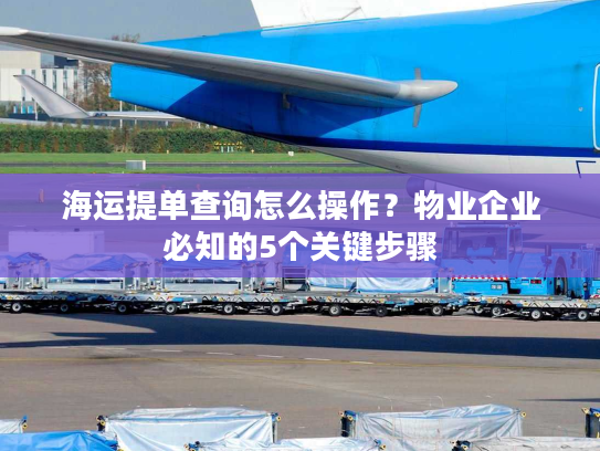 海运提单查询怎么操作?物业企业必知的5个关键步骤 海运提单查询怎么操作?物业企业必知的5个关键步骤